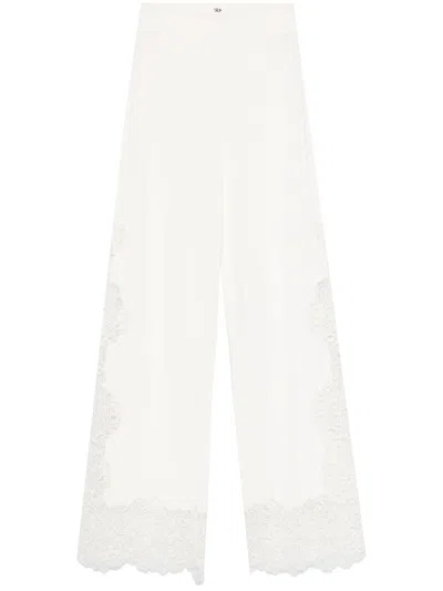 Ermanno Scervino Knitted Trousers In 14800 White