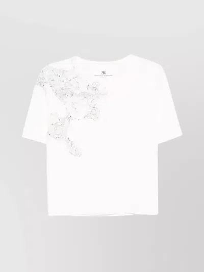 ERMANNO SCERVINO KNITWEAR LACE DETAIL SHORT SLEEVE