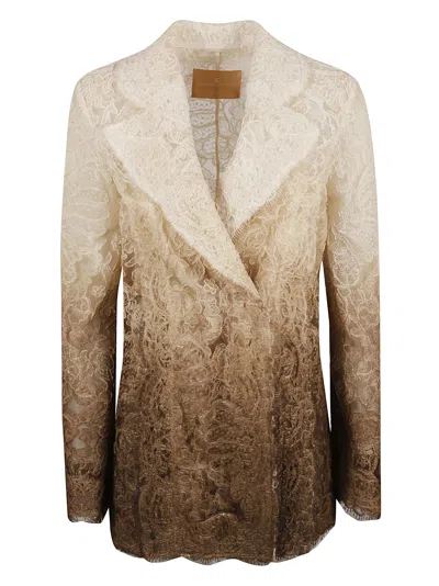 Ermanno Scervino Lace All-over Blazer In Stampa Sum