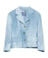 Ermanno Scervino Lace-appliqué Blazer In Blue
