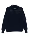 Ermanno Scervino Lace Appliqué Sweater In Blue