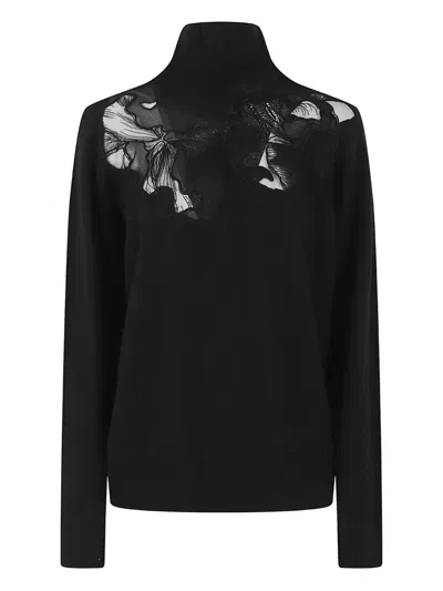 Ermanno Scervino Lace-appliqué Top In Black