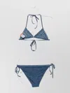 Ermanno Scervino Lace Bikini Set Adjustable Straps In Blue