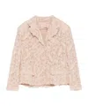 Ermanno Scervino Lace Blazer In Brown