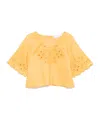 Ermanno Scervino Lace Blouse In Orange