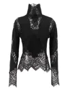 Ermanno Scervino Lace Insert Sweater Sweaters And Cardigans Black In Black