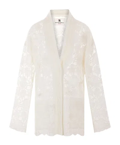 Ermanno Scervino V-neck Lace Jacket In White