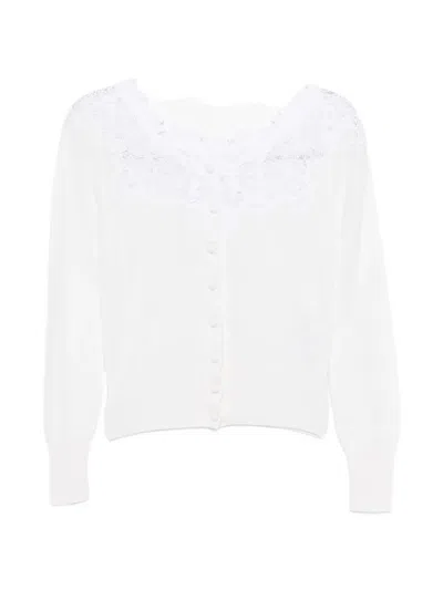 Ermanno Scervino Lace Cardigan In White
