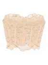 Ermanno Scervino Lace Corset Top In Brown