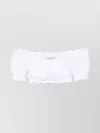Ermanno Scervino Lace Cotton Cropped Top With Off-the-shoulder Design In White