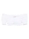 Ermanno Scervino Lace Cotton Cropped Top With Off-the-shoulder Design