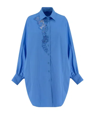 ERMANNO SCERVINO ERMANNO SCERVINO FLORAL EMBROIDERED BLOUSE TOP
