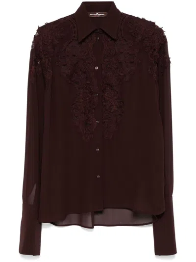 Ermanno Scervino Lace-detail Shirt In Black