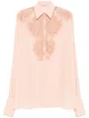 Ermanno Scervino Lace-detail Shirt In Neutrals