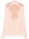 Ermanno Scervino Lace-detail Shirt In Neutrals