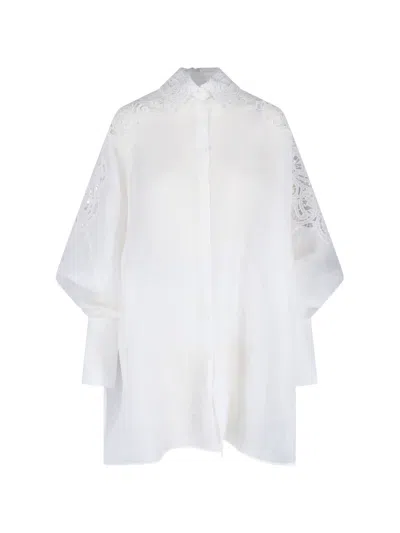 Ermanno Scervino Lace Detail Shirt In White