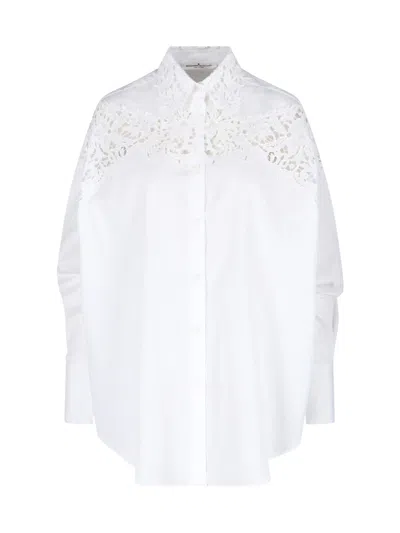 Ermanno Scervino Lace Detail Shirt In White