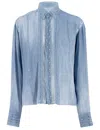 Ermanno Scervino Lace-detail Shirt With Textured Fabric