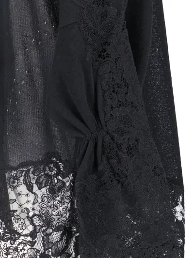 Ermanno Scervino Lace Detail Jumper In Black