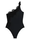 Ermanno Scervino Lace-detail Swimsuit In Black