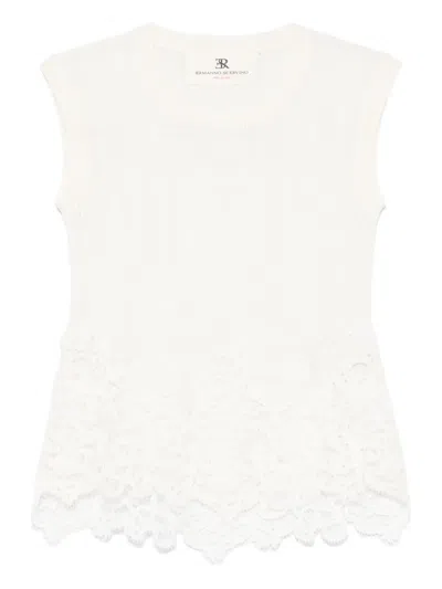 Ermanno Scervino Lace-detail Top In White