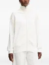 Ermanno Scervino Lace-detail Zip-up Sweatshirt In White