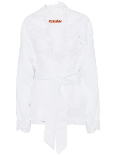 Ermanno Scervino Lace-detailed Blouse In White