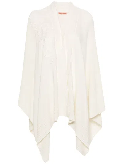 Ermanno Scervino Lace-detailed Cape In White