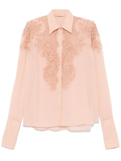 ERMANNO SCERVINO LACE-DETAILED SHIRT