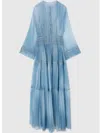 Ermanno Scervino Lace-detailing Maxi Dress In Blau