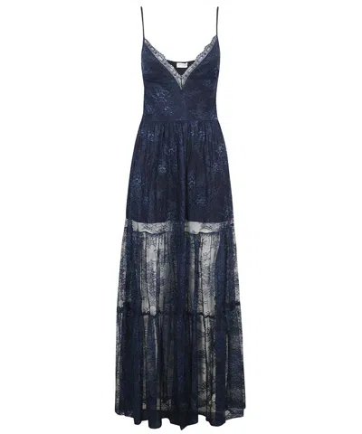Ermanno Scervino Lace Dress In Blue