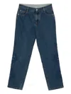 Ermanno Scervino Lace-embellished Jeans In Blue