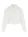 Ermanno Scervino Lace-embellished Silk Shirt In White