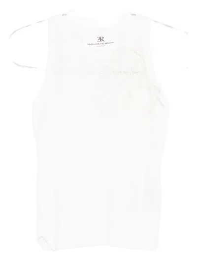 Ermanno Scervino Lace-embellished Tank Top In White