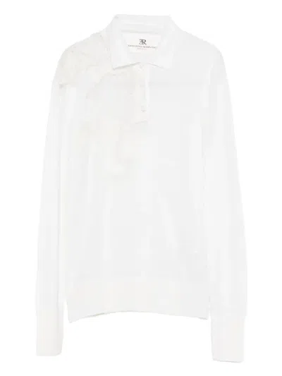 Ermanno Scervino Lace-embellishment Polo Top In White