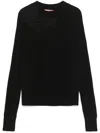 Ermanno Scervino Lace-embroidered Sweater In Black