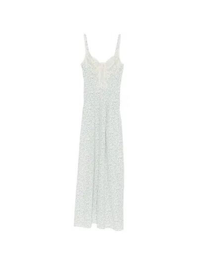 Ermanno Scervino Lace Floral Maxi Dress In White