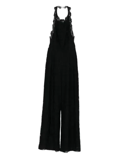 Ermanno Scervino Lace Halter-neck Jumpsuit In Black