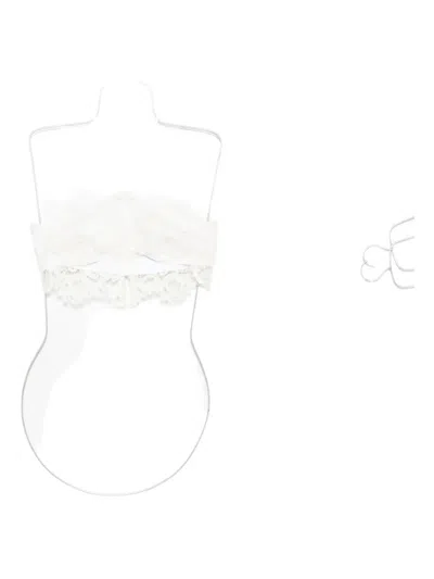 Ermanno Scervino Lace Halterneck Top In White