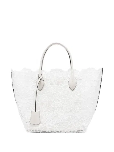 Ermanno Scervino Lace Handle Tote Bag In White