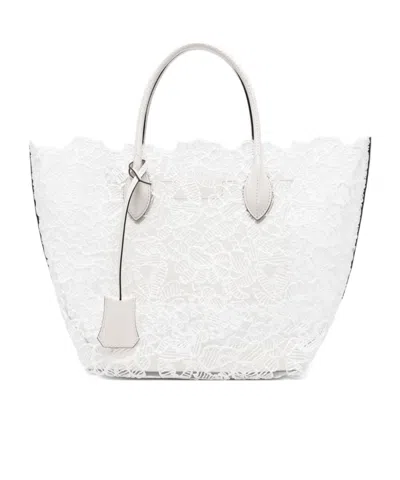 Ermanno Scervino Lace Handle Tote Bag In White