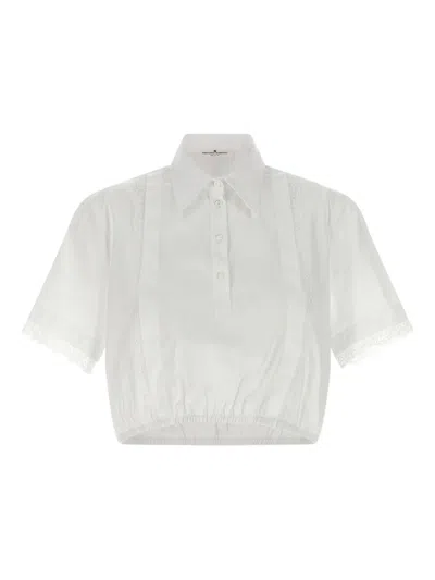 Ermanno Scervino Lace Insert Shirt Shirt And Blouse White