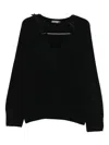 Ermanno Scervino Lace-insert Knit Sweater In Black