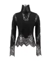 Ermanno Scervino Lace Insert Sweater Sweaters And Cardigans Black In Black