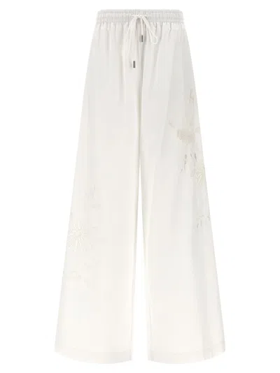 Ermanno Scervino Lace Insert Pants In White