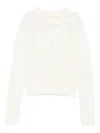 Ermanno Scervino Lace-insert Sweater In White