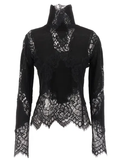 ERMANNO SCERVINO LACE INSERT SWEATER
