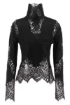 Ermanno Scervino Lace Insert Sweater Sweaters And Cardigans Black In Black