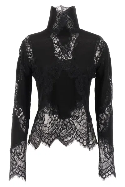 ERMANNO SCERVINO LACE INSERT SWEATER