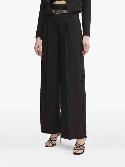 Ermanno Scervino Lace-insert Trousers In Black